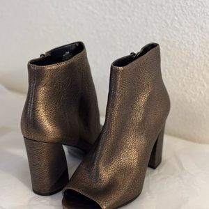 Nine West Brown Heeled Boots with Chunky Heel